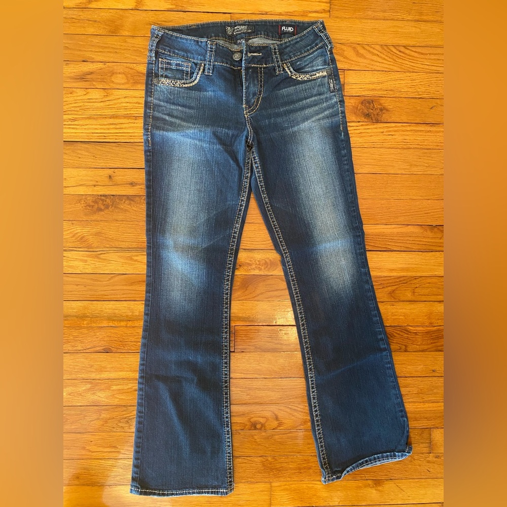 Silver Jeans Dark Blue Flare Leg Denim